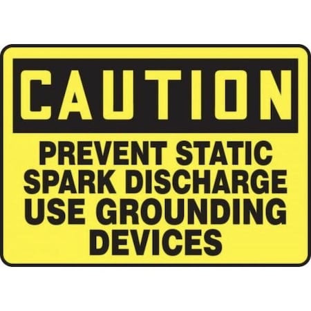 Accuform OSHA CAUTION SAFETY SIGN USE STATIC MELC607XP MELC607XP